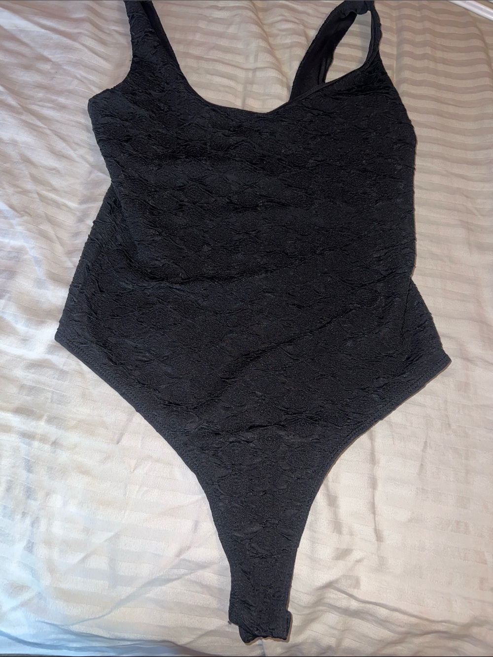 H&M Black Scoop Neck Bodysuit